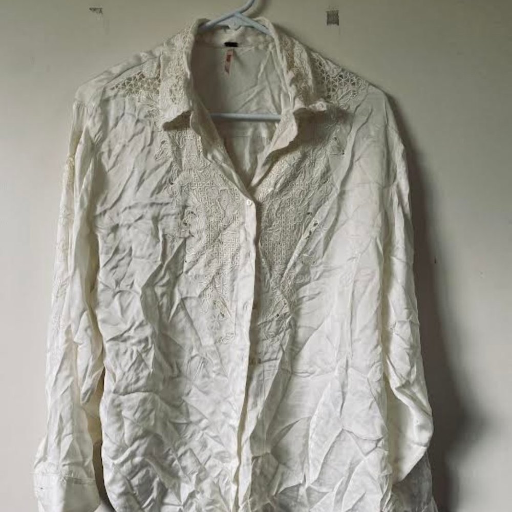 Free People Silk Shirt